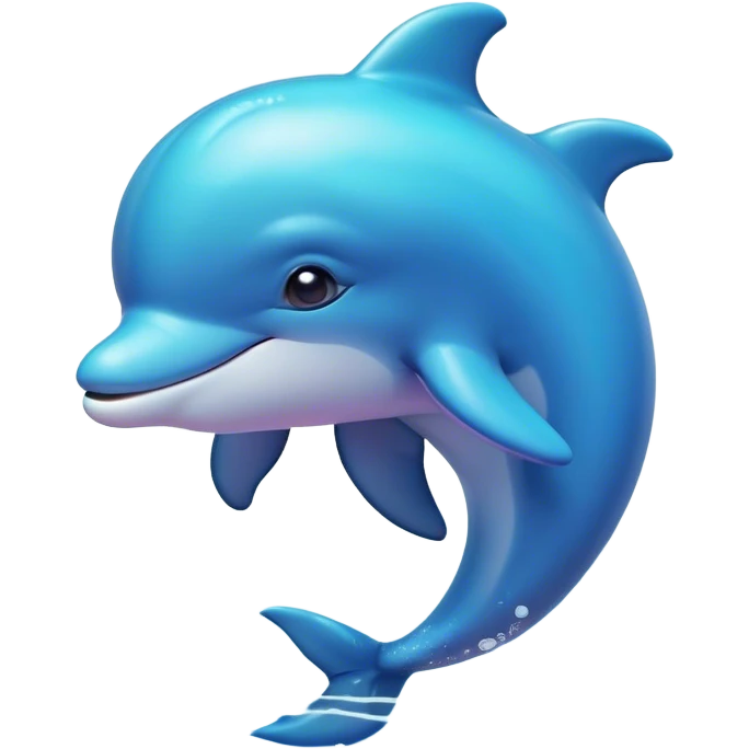 Cinematic Huggable Dolphin Portrait Emoji, Embracing a cuddly, rounded form with a soft, inviting silhouette and a gentle, warm smile, featuring smooth, glossy skin and large, endearing eyes that sparkle with affection, Simplified yet irresistibly adorable features, highly detailed, glowing with a tender, pastel aquatic glow, high shine, comforting and delightful, stylized with an air of plush marine lovability, soft glowing outline, capturing the essence of a super cute dolphin that seems as if it could be hugged into your heart! emoji