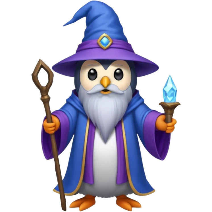 Penguin Wizard emoji