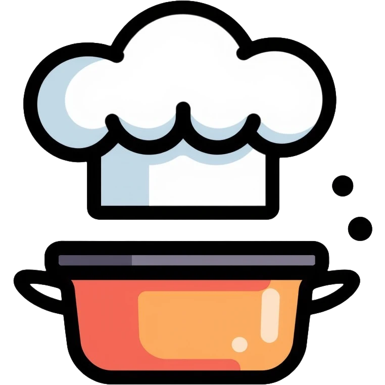 chef's hat and cooking pot emoji