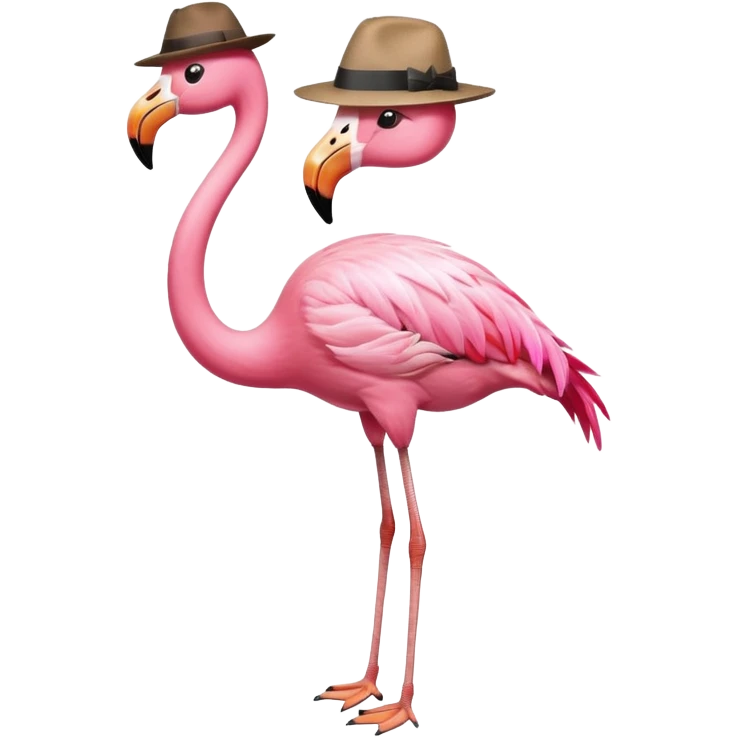 Fedora Flamingo emoji