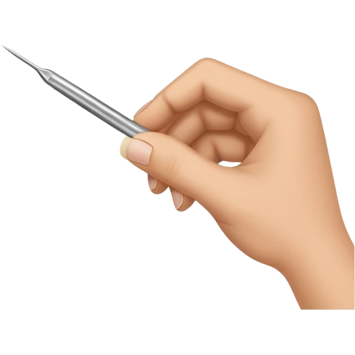 hand using tweezers to pick up a tiny item emoji