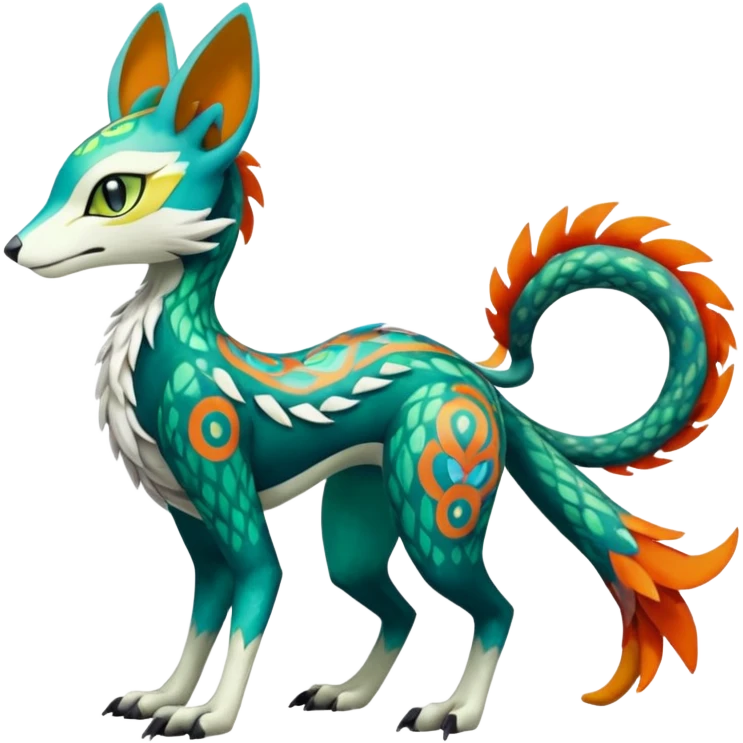 Meloetta-Vernid-Trico-Lombax-Sergal-Pokémon-Digimon-Fakémon-fusion-hybrid-creature emoji