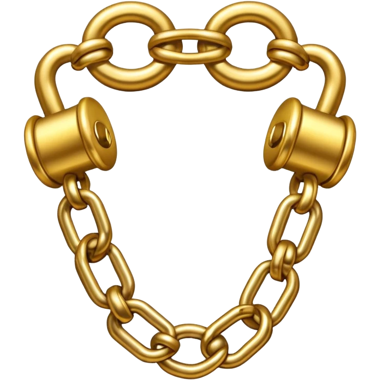 Golden shackles and chains emoji