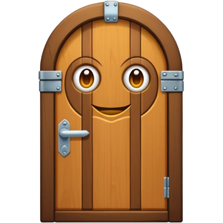 porta de madeira arredondada no topo emoji
