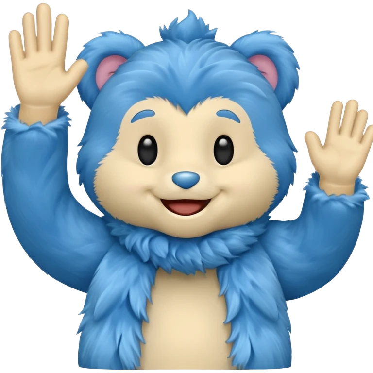 Un huggy wuggy saludando emoji