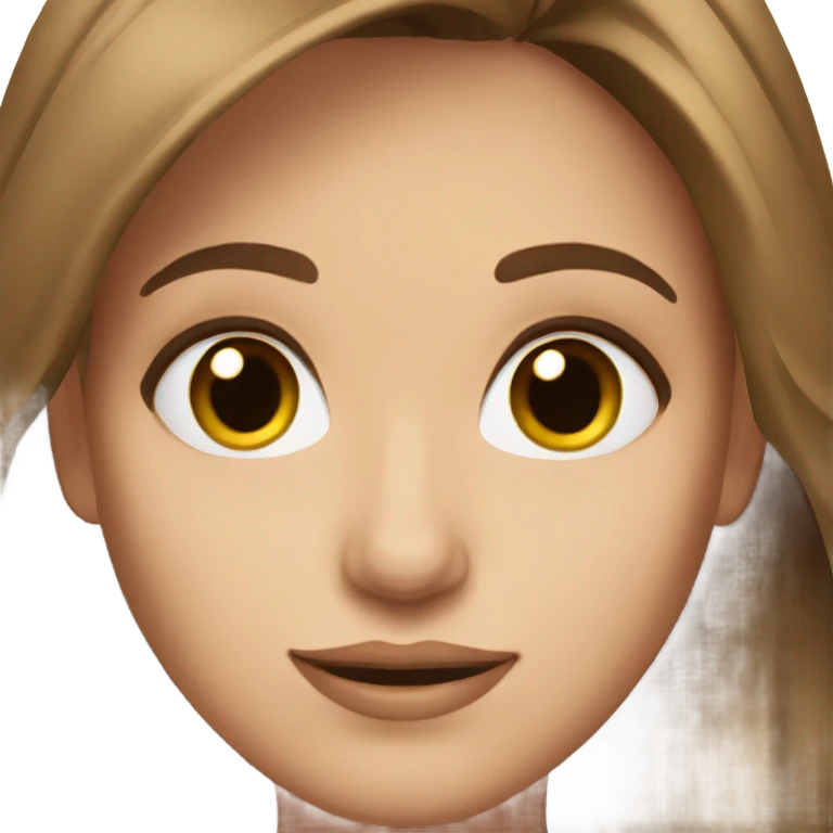 Pretty woman with brown eyes and brown hair emoji
