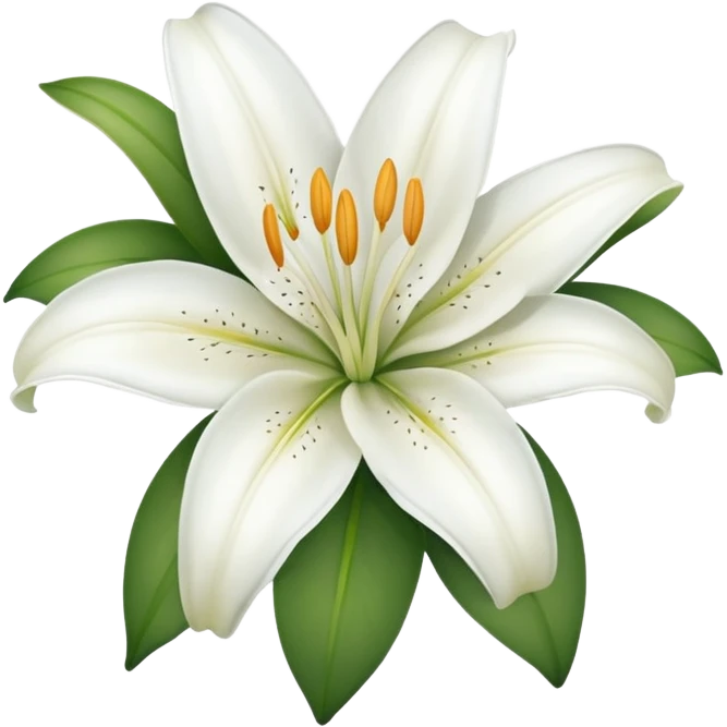 white lily without leaves emoji