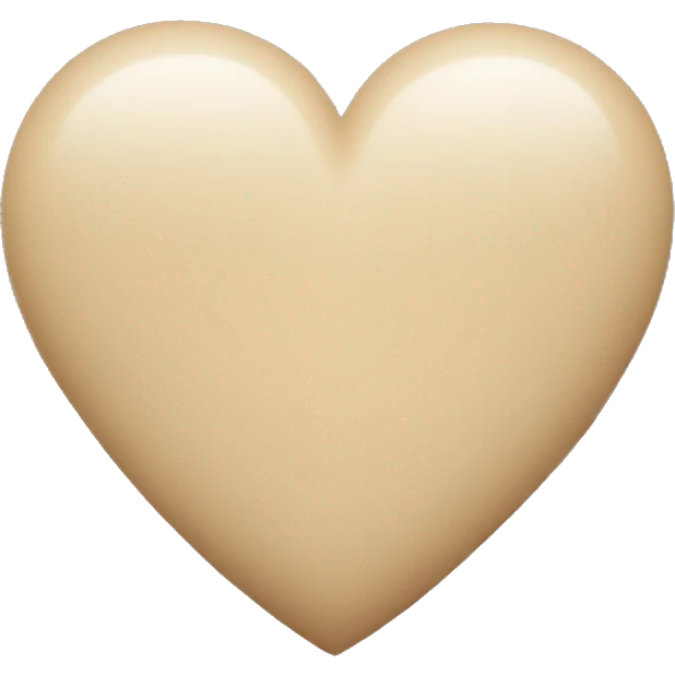 Beige heart emoji
