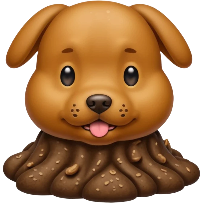 dog with a poop emoji