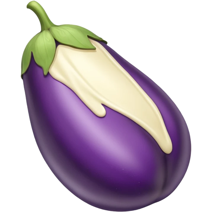 White chocolate dipped eggplant emoji