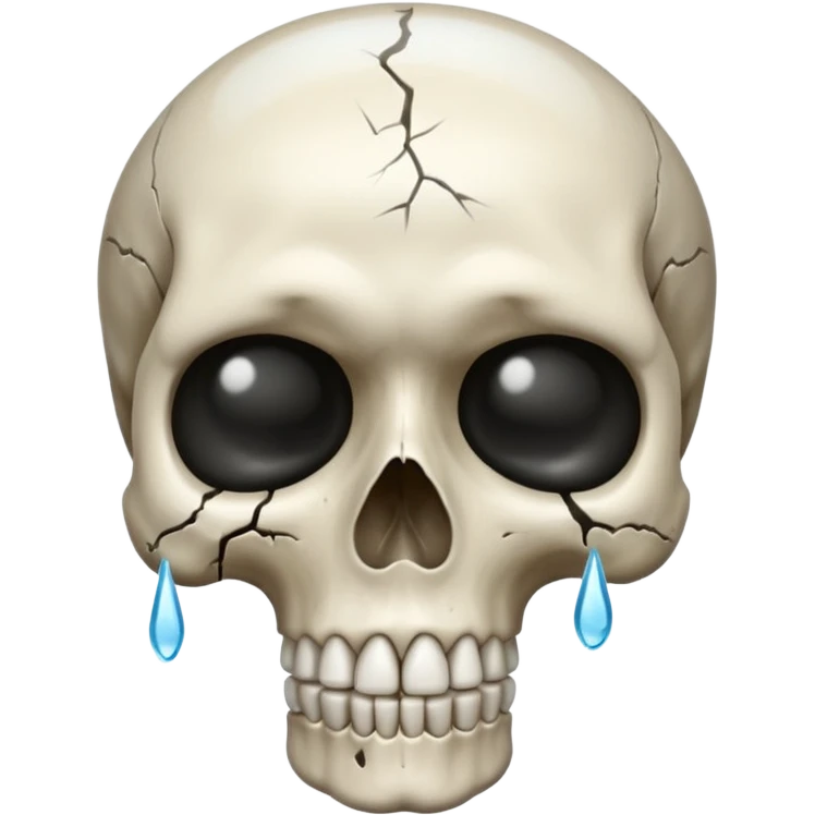 Skull crying emoji