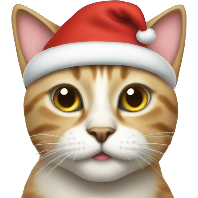 santa cat emoji