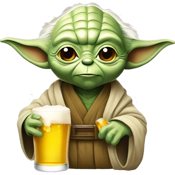 Yoda avec une bière  emoji