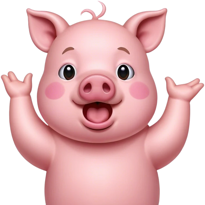 Pig sing emoji