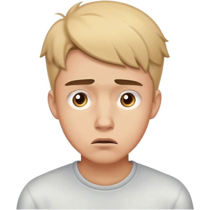 hombre joven preocupado emoji