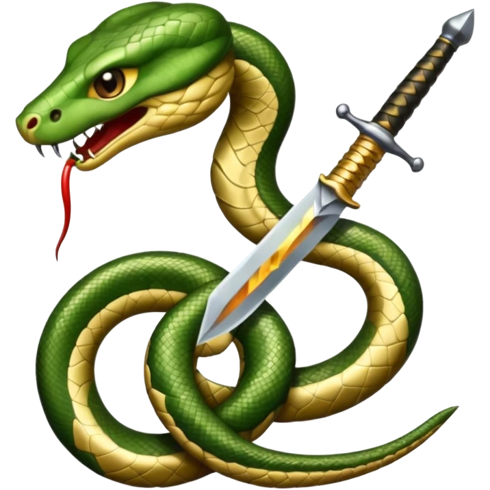 sword killing snake emoji