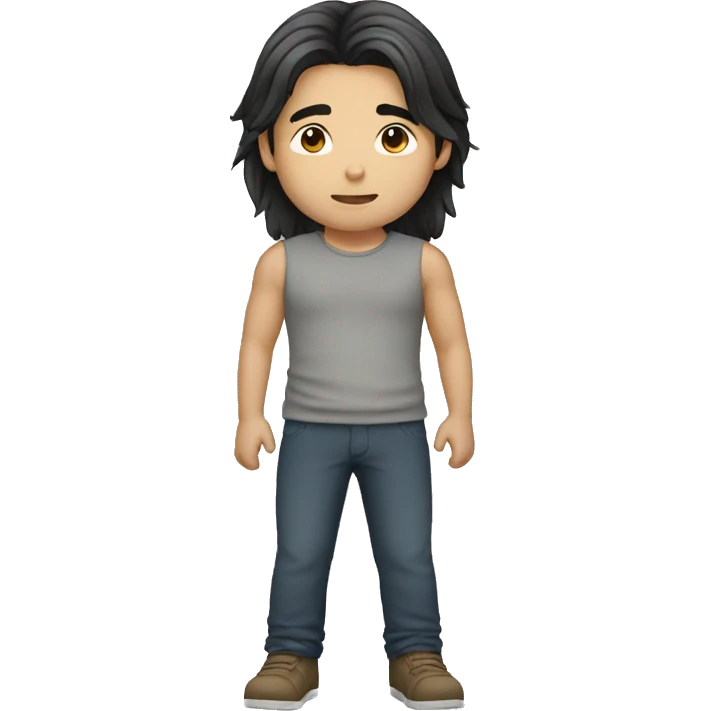 asian guy with long hair emoji