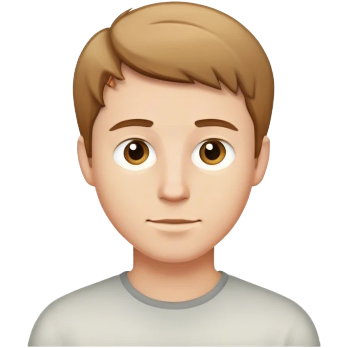  white male with short light brown hair  emoji
