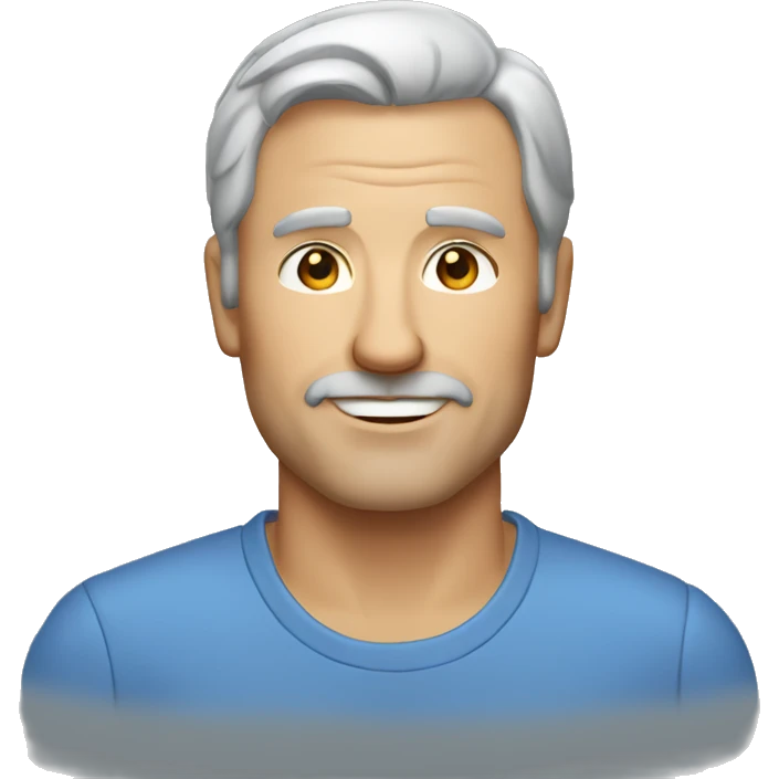 Causian middle-aged man emoji