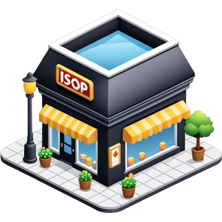 shop in isometric  emoji