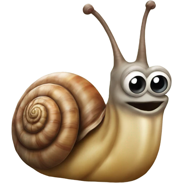 Grotesque snail emoji