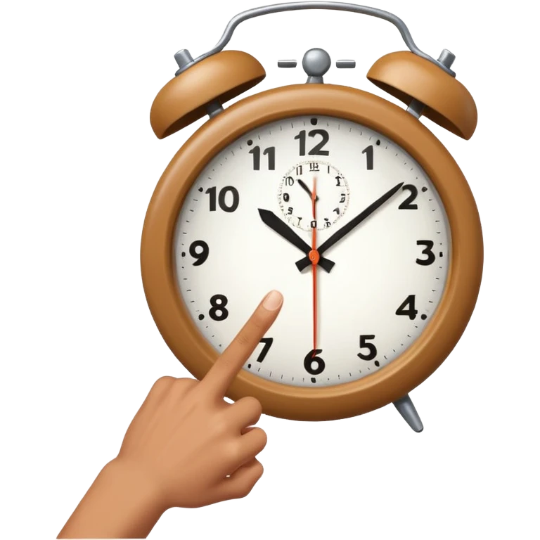 clock it with fingers emoji