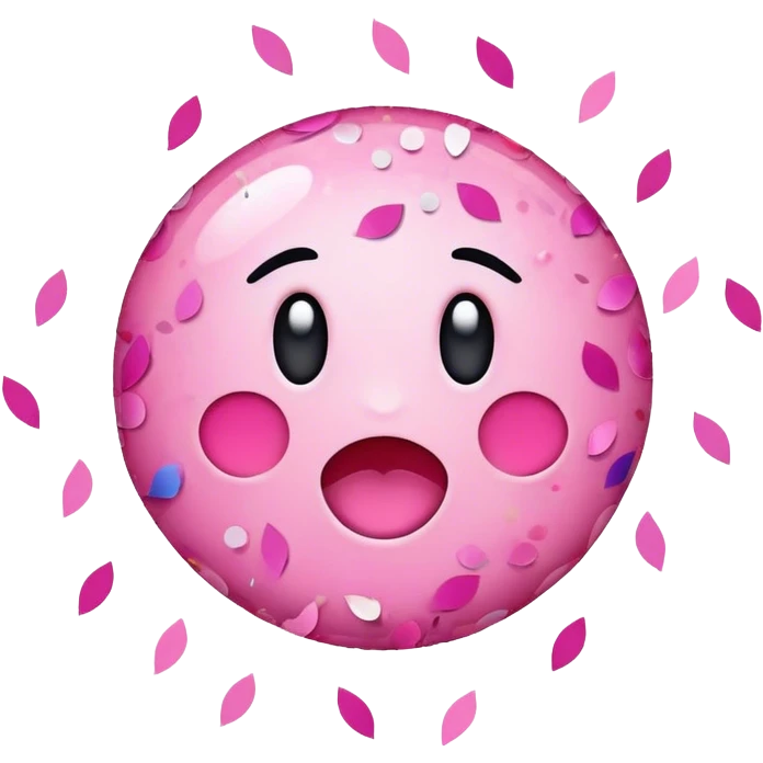 pink confeti emoji emoji