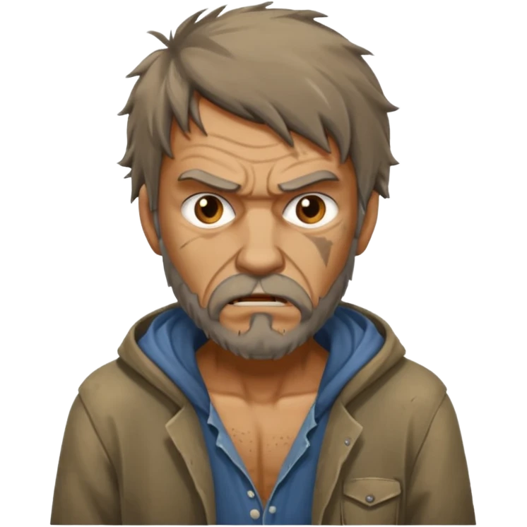 generic homeless guy angry emoji