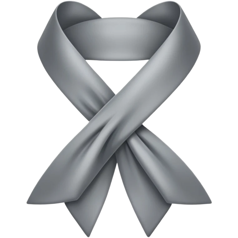 Gray ribbon emoji