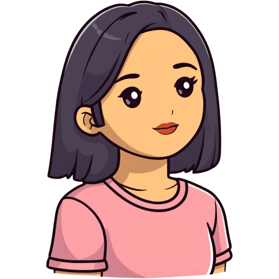 Latina girl with straight hair emoji
