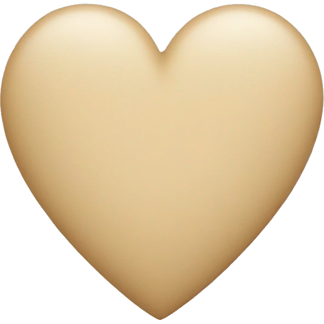 Beige heart emoji