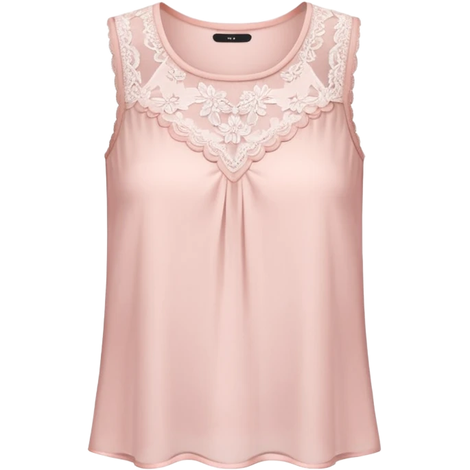 light pink top with lace emoji