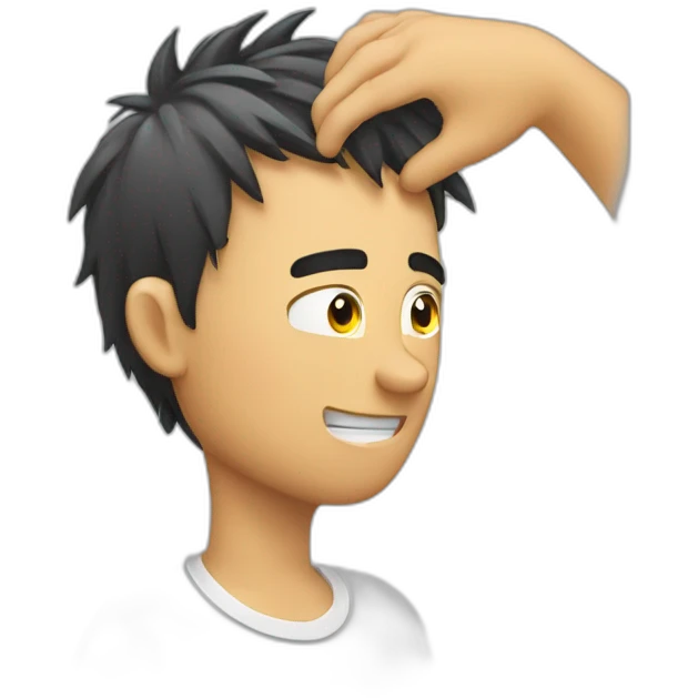 Someone scratches his hair. emoji