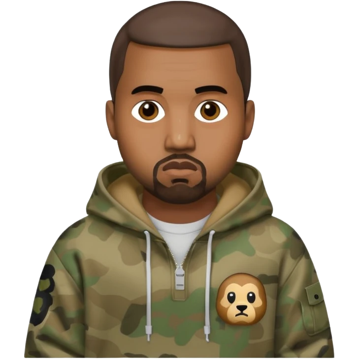Kanye with bape emoji