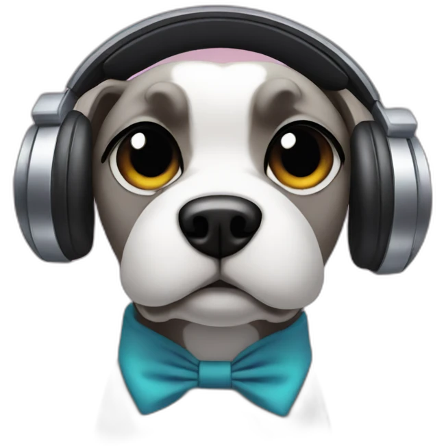 DJ dog emoji