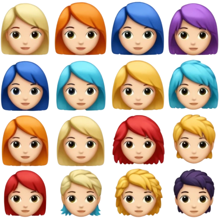 Different hairstyles  emoji