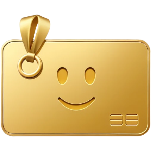 gold gift card emoji