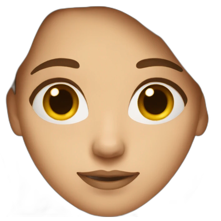 whitye woman with medium brown hair emoji