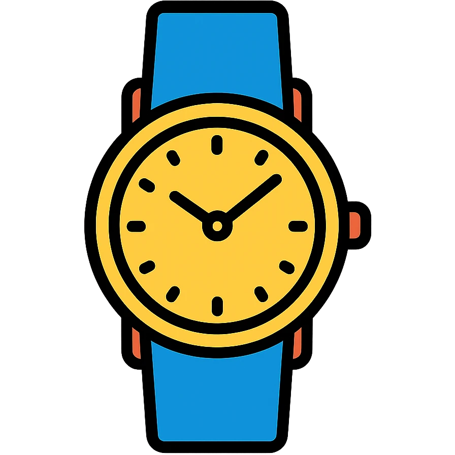 wristwatch with a simple band emoji