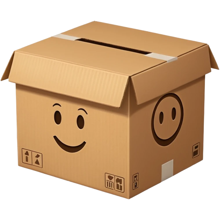 ein karton mit der beschriftun "musterset" emoji