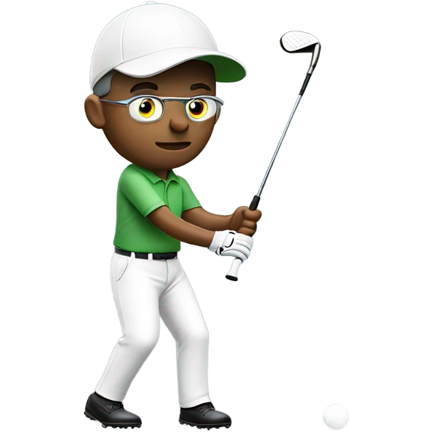 Blind golfer  emoji
