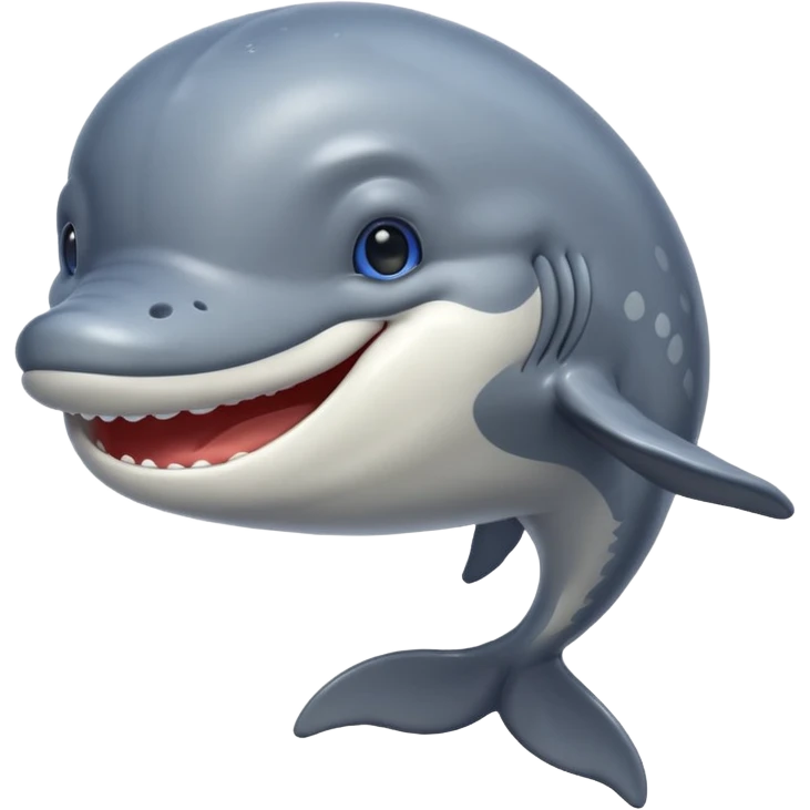 Grey whale toony emoji