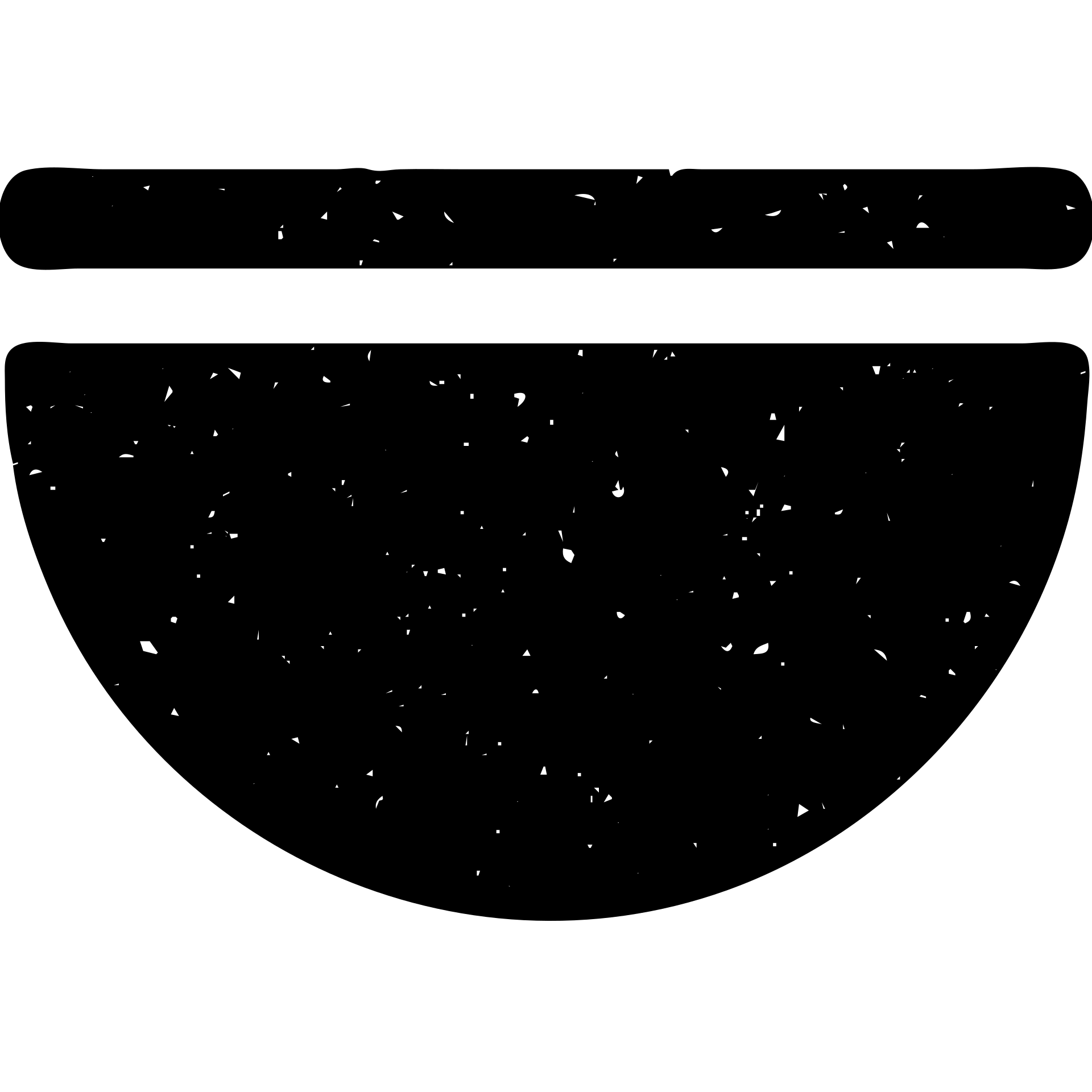 half-circle or geometric shapes below a line with worn distressed effect emoji