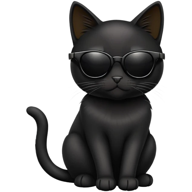 black cat wearing sunglasses emoji