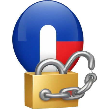 cadenas cybersécurité avec drapeau français  emoji
