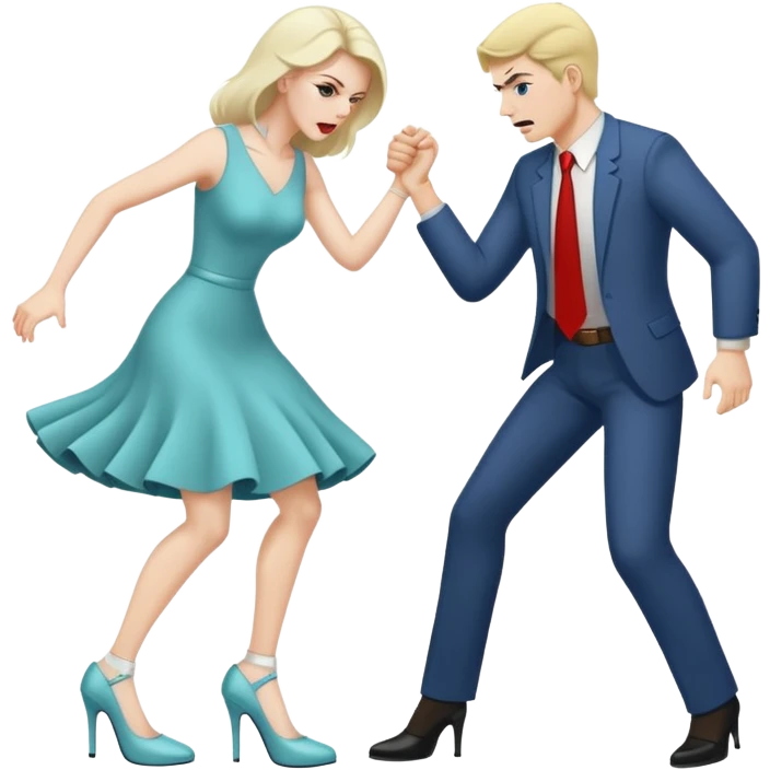 Wife beating husband with a shoe  emoji