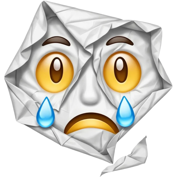 Üzgün bakan bir Sınav kağıdı emoji