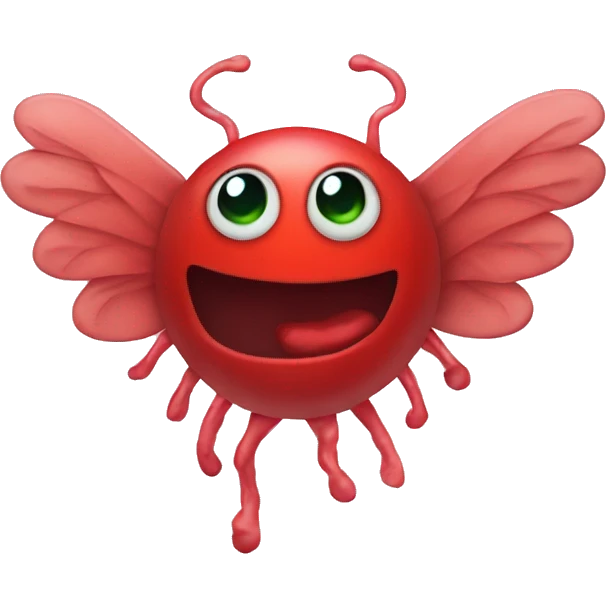 Germ with wings red emoji