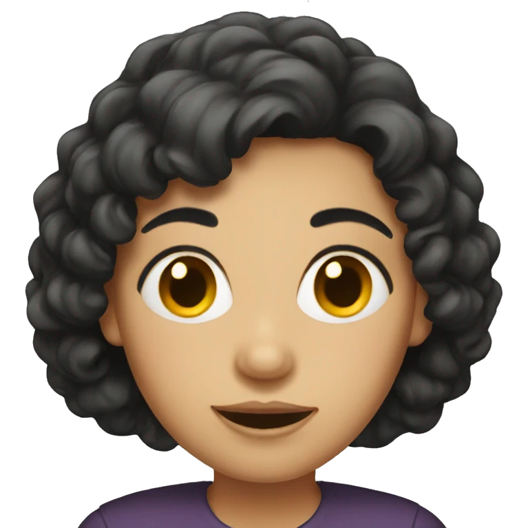 Dark hair lady emoji