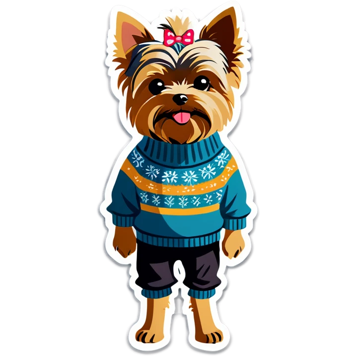 Yorkie in a sweater  emoji